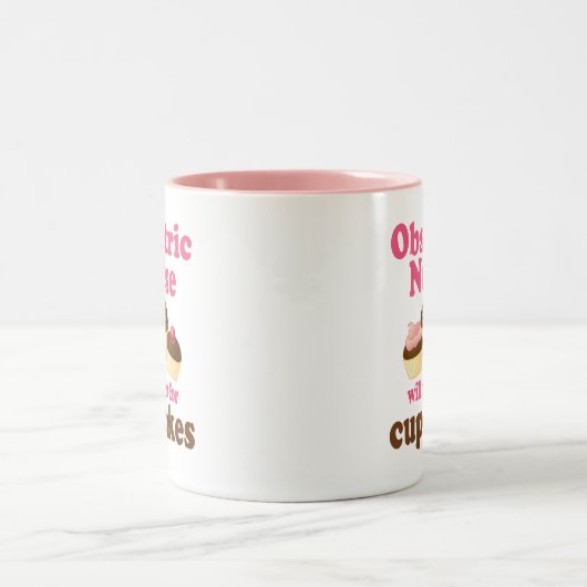 Lustige Obstetric Krankenschwester Zweifarbige Tasse (Mittel)