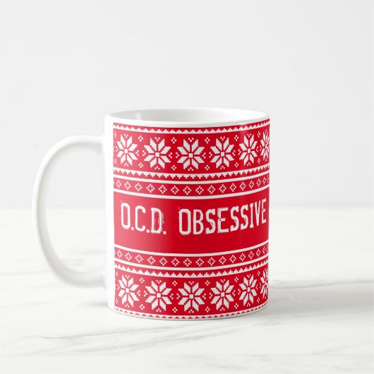Lustige OCD besessene Kaffeetasse (Links)