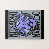LUSTIGE OCTOPUS-PILOT-ILLUSTRATION VERTIKALES PUZZ PUZZLE (Horizontal)