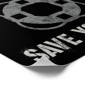 Lustige Off-Duty-Rettungsschwimmer Rettet Euch Mäd Poster (Ecke)