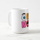 Lustige „Oh Nein“-Cartoon Kaffeetasse (Vorderseite Links)