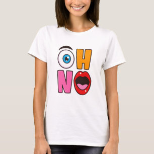 Lustige „Oh Nein“-Cartoon T-Shirt