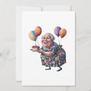 Lustige Oma Blumenkleid Geburtstags-Art Karte