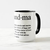 Lustige Oma-Definition Tasse (VorderseiteRechts)