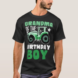 Lustige Oma des Geburtstagsjungen Traktor Farm Fam T-Shirt