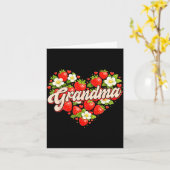 Lustige Oma Erdbeere Muttertag Karte (Gelbe Blume)