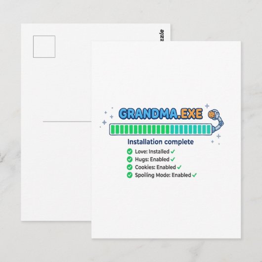 Lustige Oma-Geschenksoftware Postkarte (Vorne/Hinten)