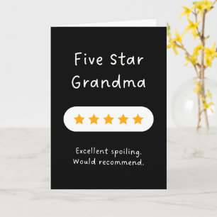 Lustige Oma-Karte - Fünf-Sterne-Oma Karte