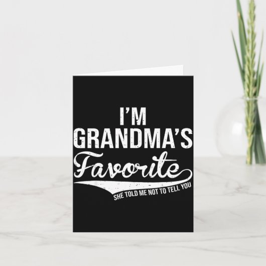 Lustige Oma Lieblingsenkel & Enkelin Karte (Vorderseite)