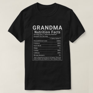 Lustige Oma Nährwertangaben Muttertag Geschenk T-Shirt