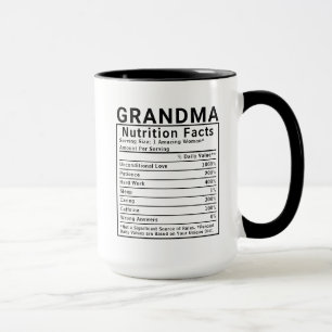 Lustige Oma Nährwertangaben Muttertag Geschenk Tasse