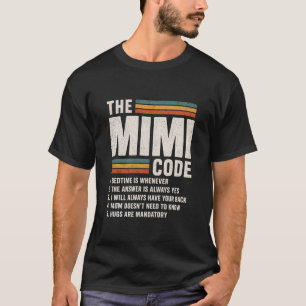 Lustige Oma The Mimi Code Schlafenszeit Ist Wann A T-Shirt