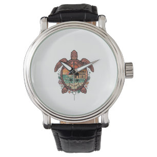 Lustige Oma Turtle Beach Vintage-Shirt Design_1 Armbanduhr