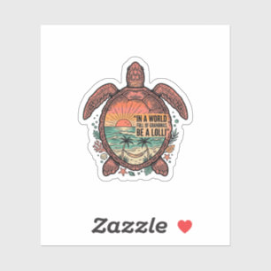 Lustige Oma Turtle Beach Vintage-Shirt-Design_1 Aufkleber