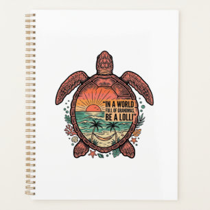Lustige Oma Turtle Beach Vintage-Shirt Design_1 Planer
