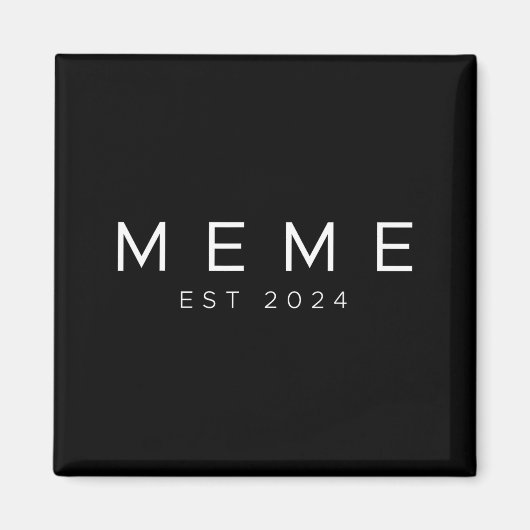 Lustige Oma wird bald Meme Est 2024 Neue Oma Magnet (Vorne)