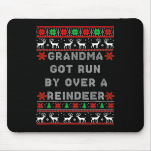 Lustige Oma wurde von einem Renntier überfahren  Mousepad