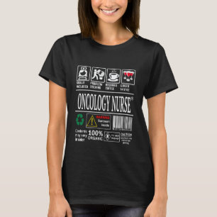 Lustige Onkologie-Krankenschwester Kaffee Wein Sar T-Shirt