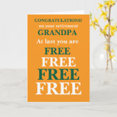 Lustige Opa-Renteneintritt Glückwünsche Karte (Gelbe Blume)