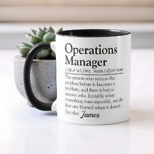 Lustige Operations-Manager-Wörterbuch-Definition Tasse
