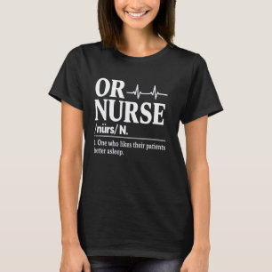 Lustige Operationssaal Krankenschwester Definieren T-Shirt