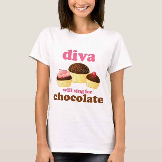 Lustige Opern-Diva T-Shirt (Vorderseite)
