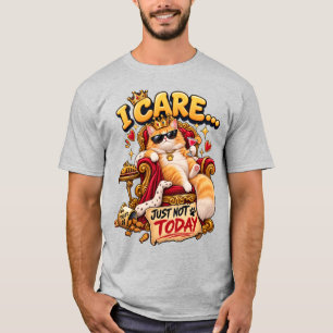 Lustige Orange Katze, die sich einfach nicht heute T-Shirt