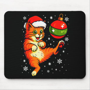 Lustige Orange Katze Humor Weihnachten Ornament Fu Mousepad