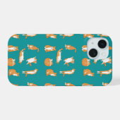 Lustige orange Katzen iPhone 15 Hülle (Rückseite (Horizontal))