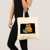 Lustige Orange Katzen Programmierer Taschen (Vorderseite (Produkt))