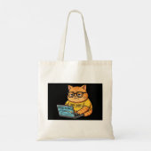 Lustige Orange Katzen Programmierer Taschen (Rückseite)