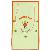 Lustige Orange Kleine Geschenktüte (Vorderseite)