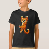 Lustige Orange Tabby-Katze Kinder