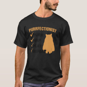 Lustige Orange Tabby-Katze Meme Purrfectionist Ora T-Shirt
