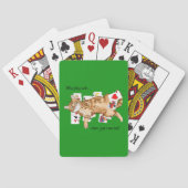 Lustige Orange Tabby-Katze spielt Solitär-Karten Spielkarten (Rückseite)