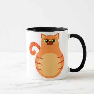 Lustige orange Tabby-Katzen-Tasse Tasse