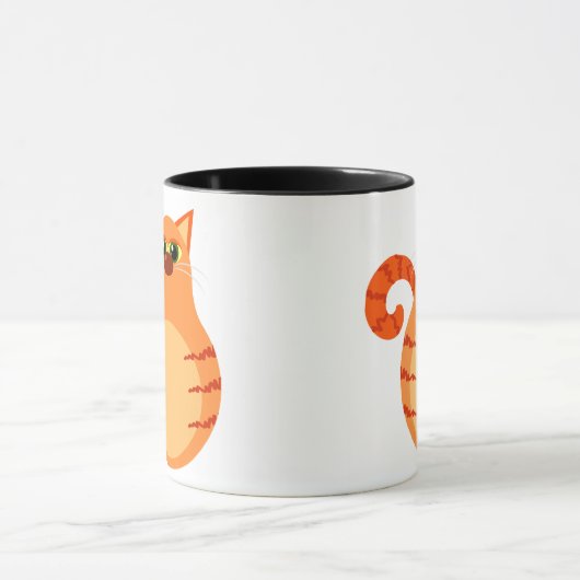 Lustige orange Tabby-Katzen-Tasse Tasse (Zentrum)