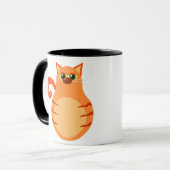 Lustige orange Tabby-Katzen-Tasse Tasse (Vorderseite Links)