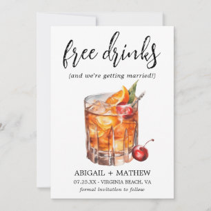Lustige Orange Whiskey Cocktails Trinken Foto Hoch Save The Date