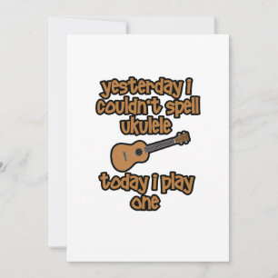 Lustige Original Ukulele Dankeskarte