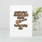 Lustige Original Ukulele Dankeskarte (Stehend Vorderseite)