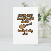 Lustige Original Ukulele Dankeskarte (Stehend Vorderseite)