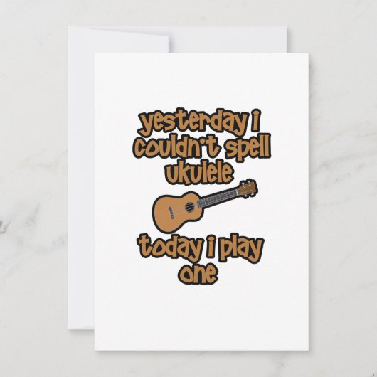 Lustige Original Ukulele Mitteilungskarte (Vorderseite)