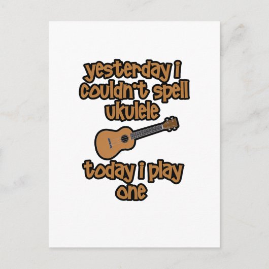 Lustige Original Ukulele Postkarte (Vorderseite)