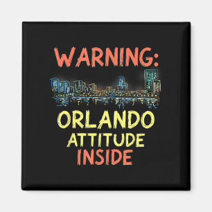Lustige Orlando Florida Nacht Skyline Vintage Magnet