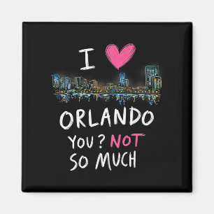 Lustige Orlando Florida Nacht Skyline Vintage Prem Magnet