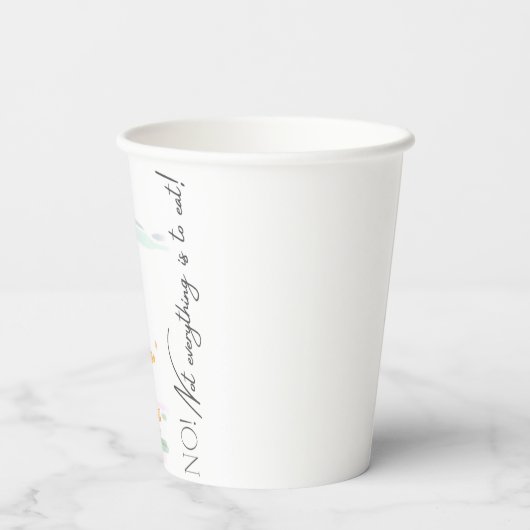 Lustige Oster-Pappbecher mit Pony und Hase Pappbecher (Rückseite)