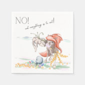 Lustige Oster-Servietten mit Pony und Hase Serviette (Vorderseite)