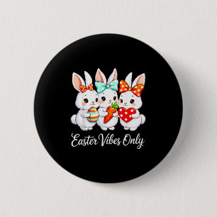 Lustige Oster-Squad-Hasen Familie passend retro Button