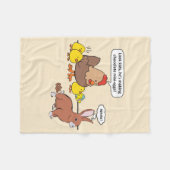 Lustige Osterhasen-Schokoladen-Eier Fleecedecke (Vorderseite (Horizontal))